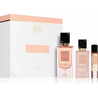 Lattafa Ana Abiyedh Coral EDP 60 ml + EDP 12 ml + EDP na vlasy 50 ml