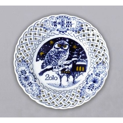 Cibulák Závesný tanier prelamovaný 18cm výročný 2010 Originálny Český Porcelán Dubí