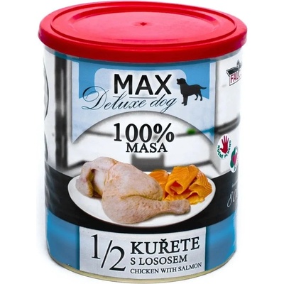 Sokol Falco Max Deluxe Dog Adult 1/2 kurčaťa s lososom 8 x 800 g