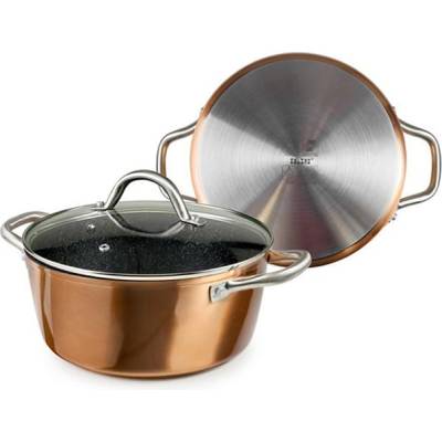 ibili Тенджера IBILI Natura Copper със стъклен капак - Ø24 х h11 см (IBILI 495424)
