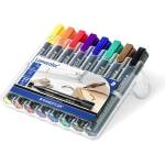 STAEDTLER Маркер Staedtler Lumocolor Перманентен, скосен връх 2-5 мм, различни цветове (8) (350 WP8)