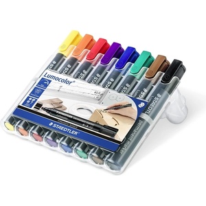 STAEDTLER Маркер Staedtler Lumocolor Перманентен, скосен връх 2-5 мм, различни цветове (8) (350 WP8)