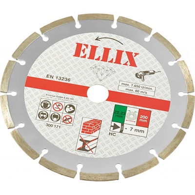 ELLIX Diamantový rezný kotúč na kameň segmentovaný priemer 200 mm