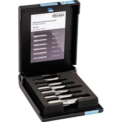 Völkel 47008 sada závitníků HSS-G metrický M6 x 1, M8 x 1, M10 x 1, M10 x 1.25, G1/8, G1/4