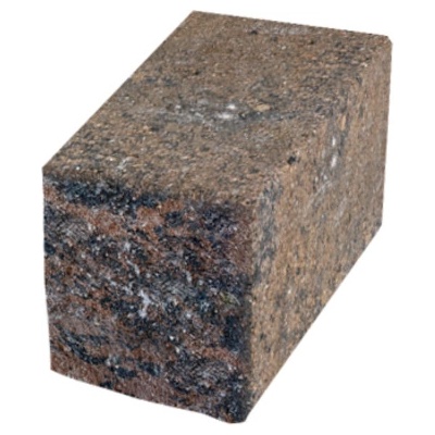 DITON Tvárnice Muráno 14/25 koncový 1/4 kámen 110x250x140 mm cihlovo-černá