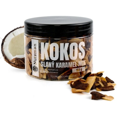 NUTSMAN Kokosové chipsy v karamelu směs 180 g