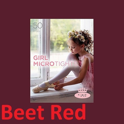 Dievčenské pančuchy Girl Micro 50 den Beet Red cviklová