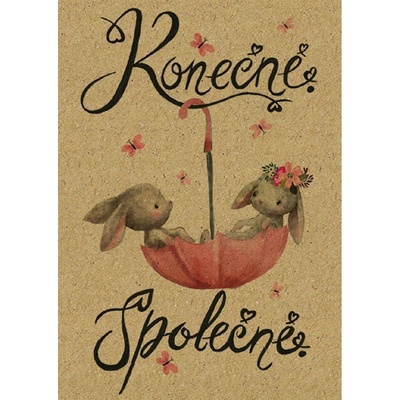Baloušek BeBechy - přání Konečně, A6, kraftový papír