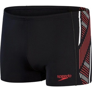 Speedo tech panel aquashort black/fed red/white s - uk32