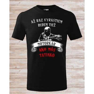 Detské tričko Budem motorkár ako môj Tatinko