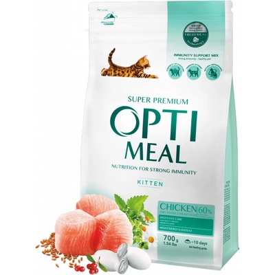 OPTIMEAL Superpremium pre mačiatka s kuracim mäsom 700 g