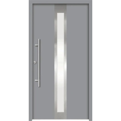 Splendoor Hliníkovo-oceľové vchodové dvere pasívne Anthene 110 x 210 cm L sivé