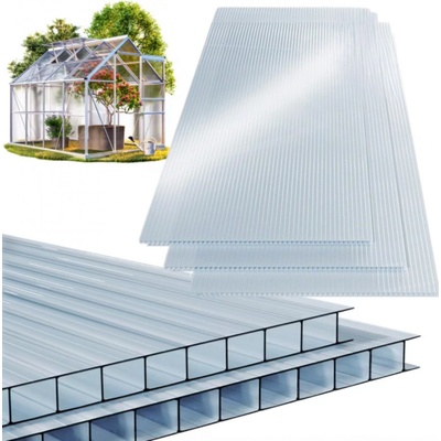 Gardebruk Dutinkový polykarbonát Mark 6 mm 60,5 x 121 x 0,6 cm 10 ks transparentná 11076