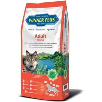 WINNER PLUS Adult holistic - холистична храна за пораснали, чувствителни кучета със специфични хранителни изисквания, БЕЗ ЗЪРНО, за всички породи, Германия - 12 кг