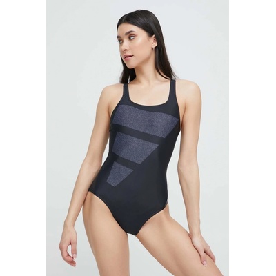 adidas Performance Big Bars Graphic jednodielne plavky mäkké košíky čierna