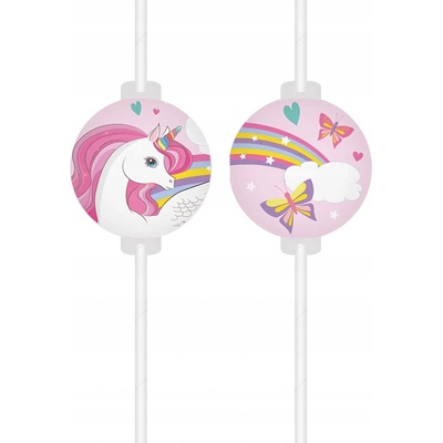 Procos Procos Papírové brčka Unicorn 4 ks