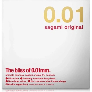 Sagami 1 бр. Най-тънкият презерватив Sagami Original 0.01 мм