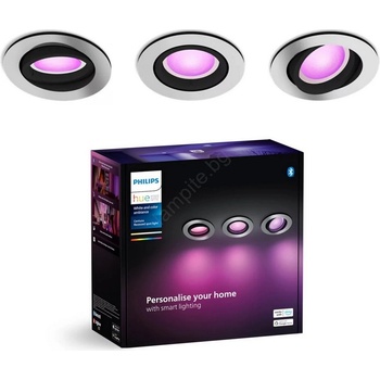 Philips - К-кт 3xLED RGBW Димируема лампа за вграждане Hue CENTURA 1xGU10/4, 2W/230V (P6191)