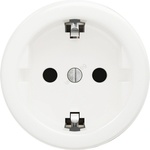 Kliklap - Ретро безрамкова битова розетка SCHUKO 230V/16A, снежнобяла (KA0160)