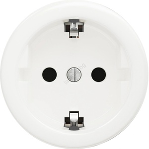 Kliklap - Ретро безрамкова битова розетка SCHUKO 230V/16A, снежнобяла (KA0160)
