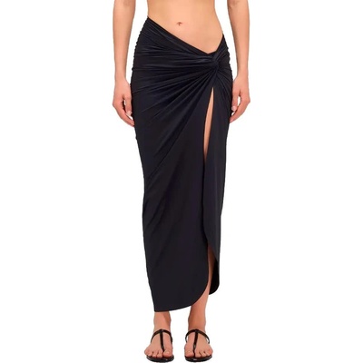 SUNDEK Long crossed in front sarong - Black (Black)