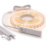 SmartLED Комплект 1x LED лента със сензор FLEX LED/3, 6W/4xAA 2 m + 2x вграден профил 1 m (SD0106B)