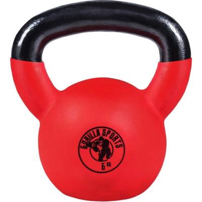 Gorilla Sports Kettlebell činka, pogumovaný povrch, 6 kg