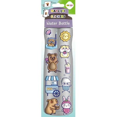 Happy color samolepky water bottle 83 x 286 mm kapybara yummy