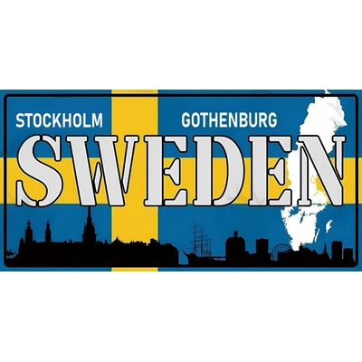 Ceduľa značka Sweden Stocholm Gothenburg