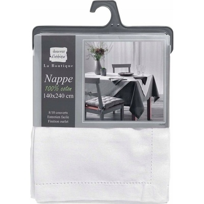 Douceur d`Interieur Interiérový design Obdélníkový obrus CHARLINE 140x240 cm bílý