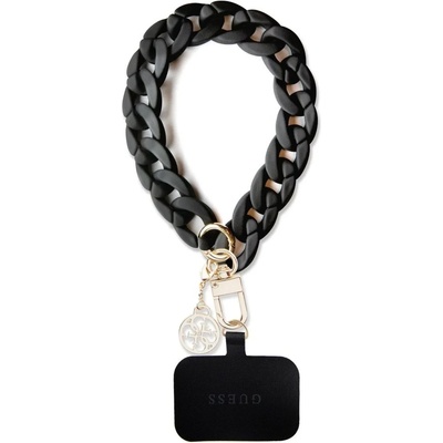 Guess GUOUCBMC4MK универсален голям ръчен ремък черен акрил 4G Charm (GUOUCBMC4MK)