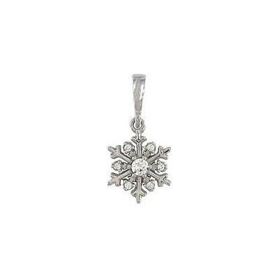 Infinitysilver Stříbrný přívěsek zirkonová vločka visací 446627