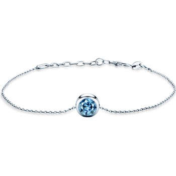 SAVICKI Narukvica The Journey: bijelo zlato, plavi laboratorijski dijamant