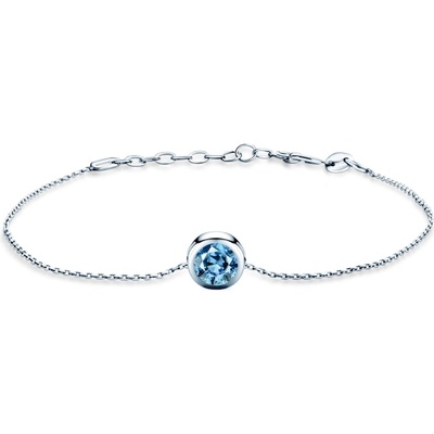 SAVICKI Гривна The Journey: бяло злато, син лабораторен диамант