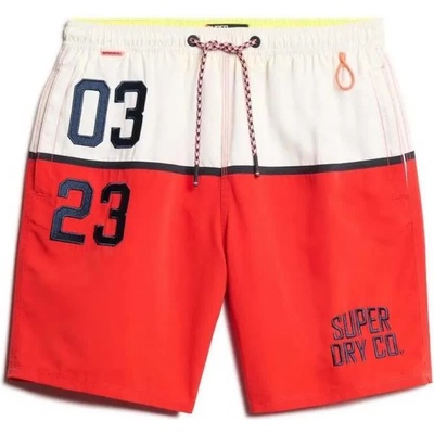 Superdry Бански гащета Superdry Nautical Logo 17´´ swimming shorts - Red (Tricolore Red)
