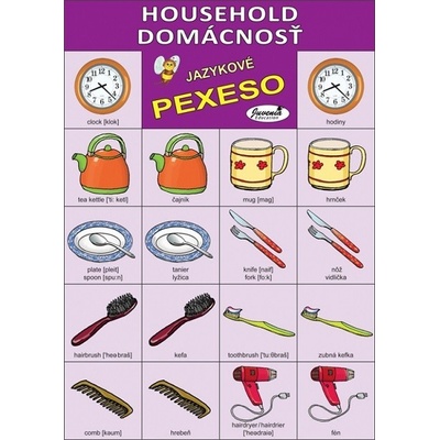 Anglické pexeso Household