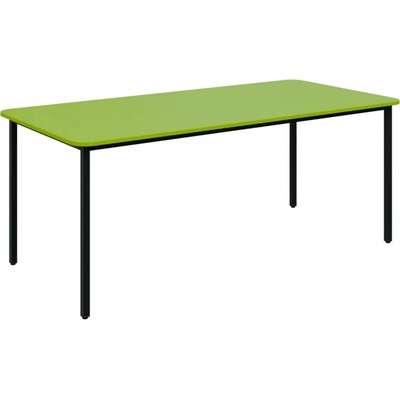 JSBR 190 N jídelní stůl kovová podnož černá deska 18 mm 1900 x 900 mm jarní zeleň