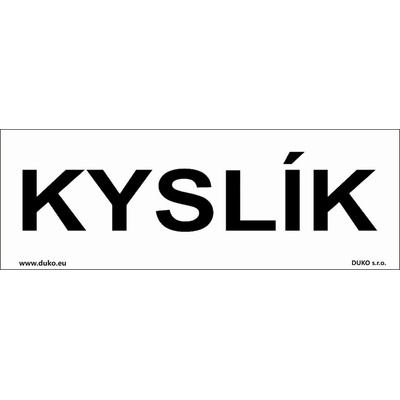 DUKO KYSLÍK Formát: 148 x 52 mm