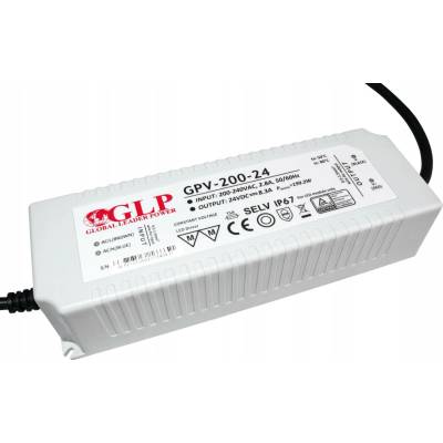 LED zdroj hermetický GLP GPV-200-24 | 24V 8,3A 200W IP67