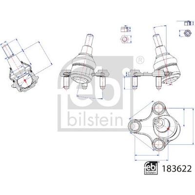 Podpora/kloub FEBI BILSTEIN 183622
