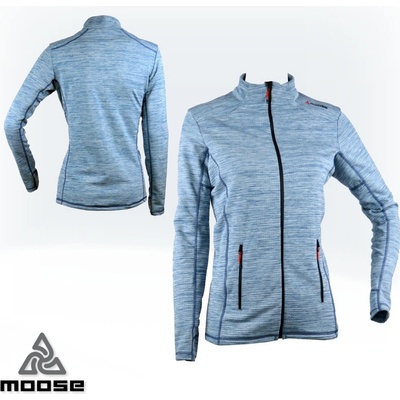 DOVRE women MERINO zimní mikina na zip Moose modrá