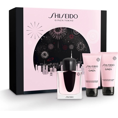 Shiseido Ginza Подаръчен комплект, парфюмна вода 50ml + душ гел 50ml + Мляко за тяло 50ml, Жени