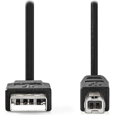 Nedis propojovací kabel USB 2.0 zástrčka USB A - zástrčka USB B, 10 W, 480 Mbps, 2 m, černá (CCGL60100BK20)