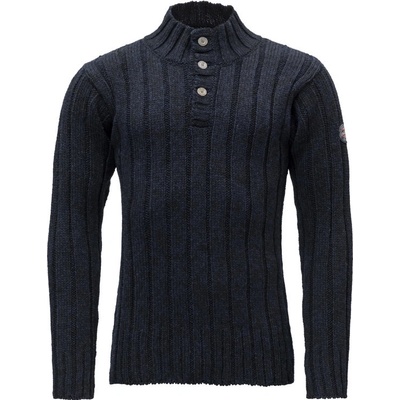 Devold Amundsen teplý vlněný svetr dark blue melange – Zboží Dáma