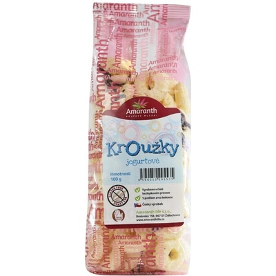 Amaranth Krúžky jogurtové bez lepku 100 g