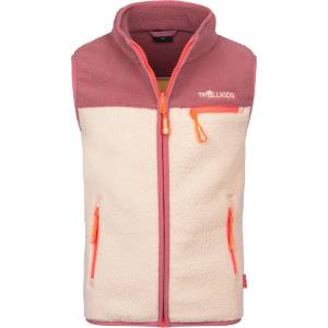 TROLLKIDS Детски поларен елек Trollkids Kid's Hemsedal Vest Fleece vest - Frozen Berry / Sandstone - размер 164 (EU) (703-3294-1219)