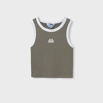 MAYORAL Потник рипс с бродерия в цвят зелено каки за момиче Майорал