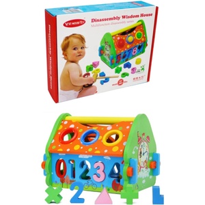 Armtoys БЕБЕШКИ ДЪРВЕН СОРТЕР КЪЩА С ЦИФРИ