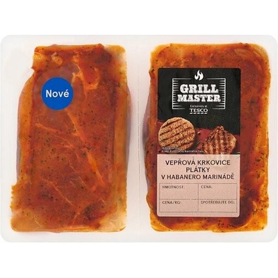 Tesco Grill Master Vepřová krkovice plátky v habanero marinádě 600 g