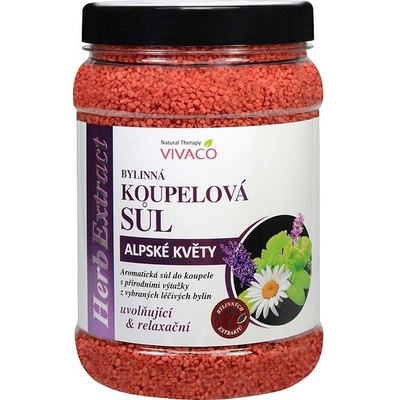 Vivaco Herb extrakt Sůl do koupele Alpské květy HERB EXTRACT 1,5 kg